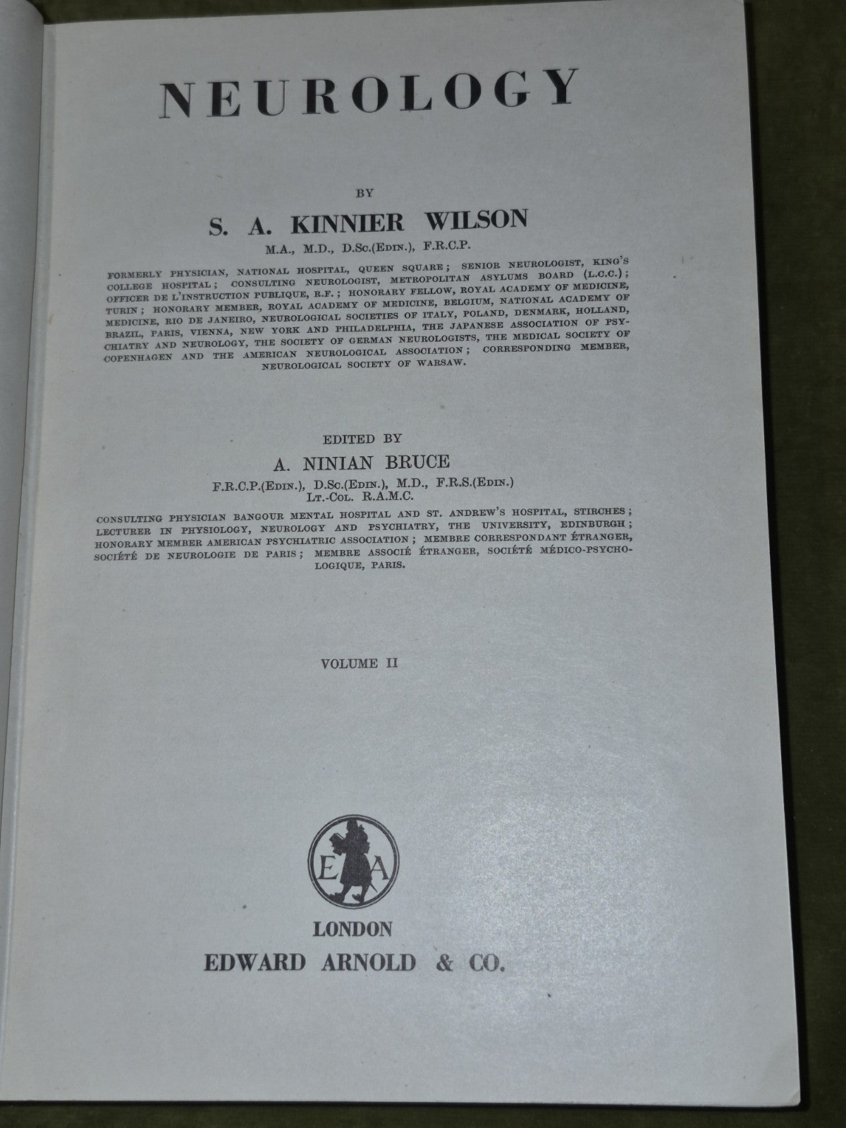 Neurology Kinnier Wilson 1940 Volume 2 Edward Arnold6