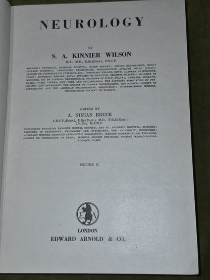 Neurology Kinnier Wilson 1940 Volume 2 Edward Arnold6