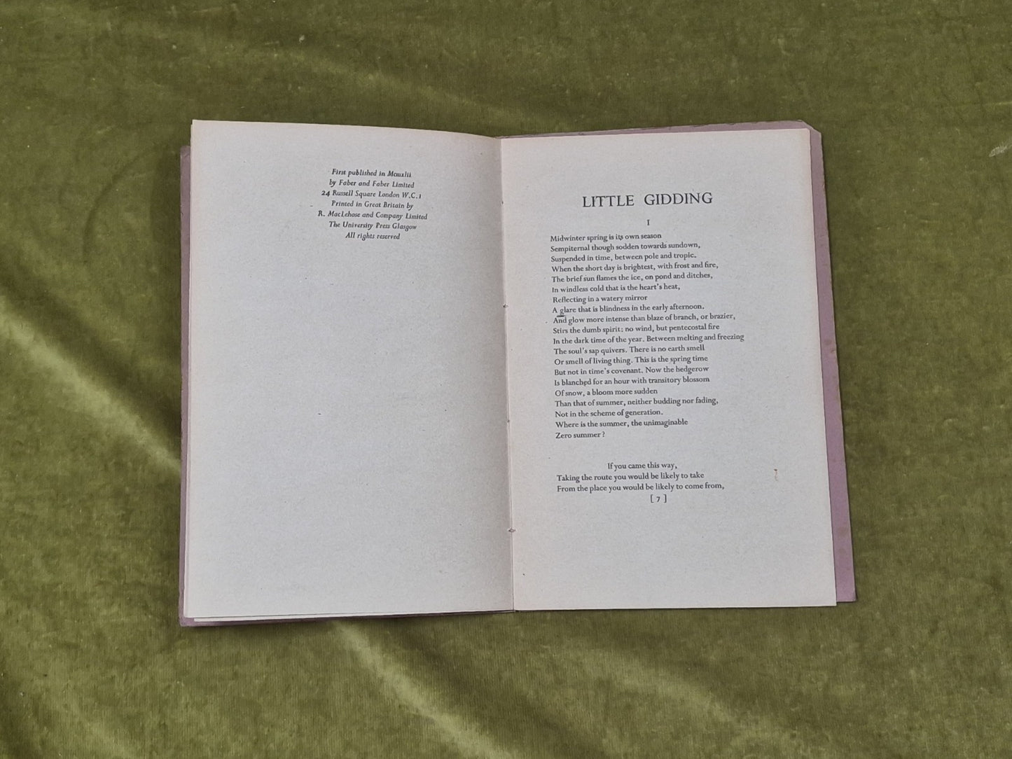 Little Gidding - T S Eliot , Faber & Faber 1942 Original Wraps4