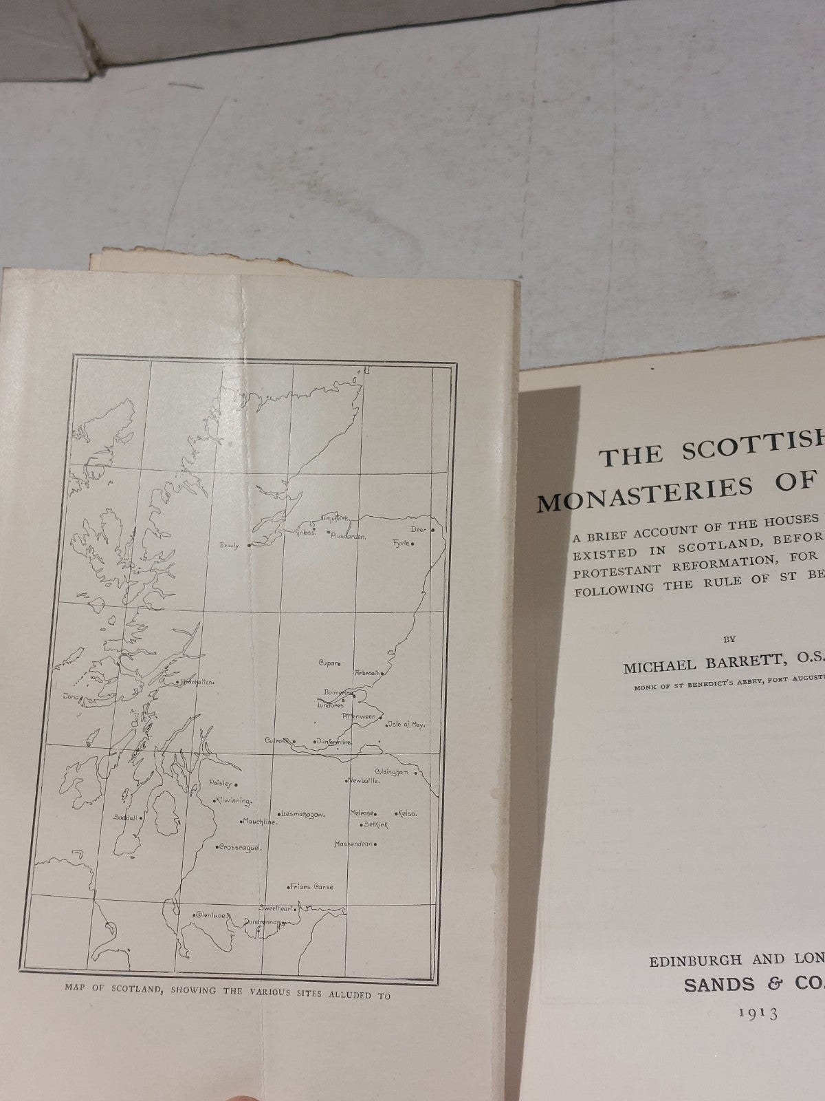 The Scottish Monasteries Of Old By Michael Barrett (1913) [Sands & Co] Hb Book2