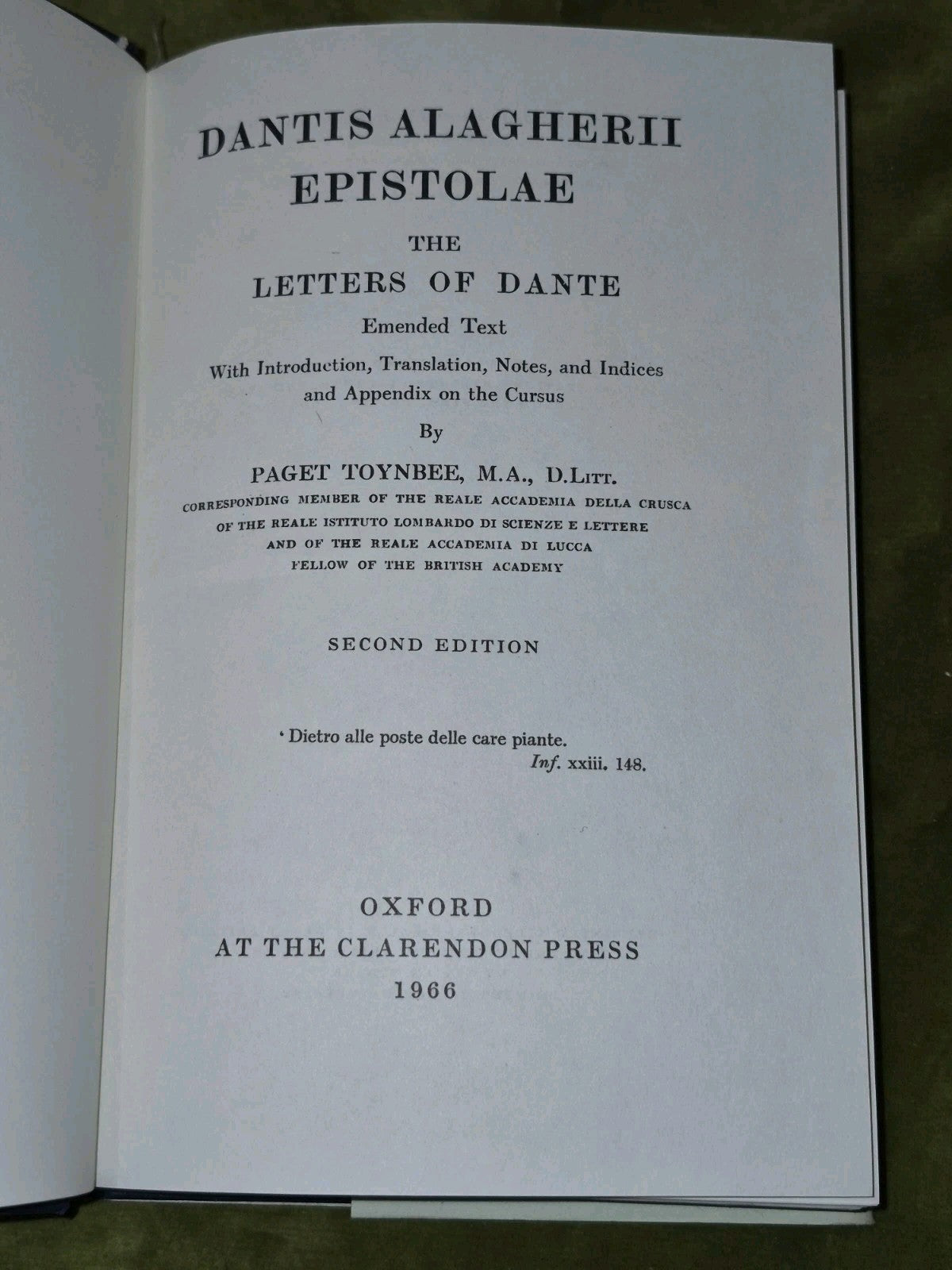 Dantis Alagherii Epistolae: The Letters of Dante (1966 Second Edition) Oxford5