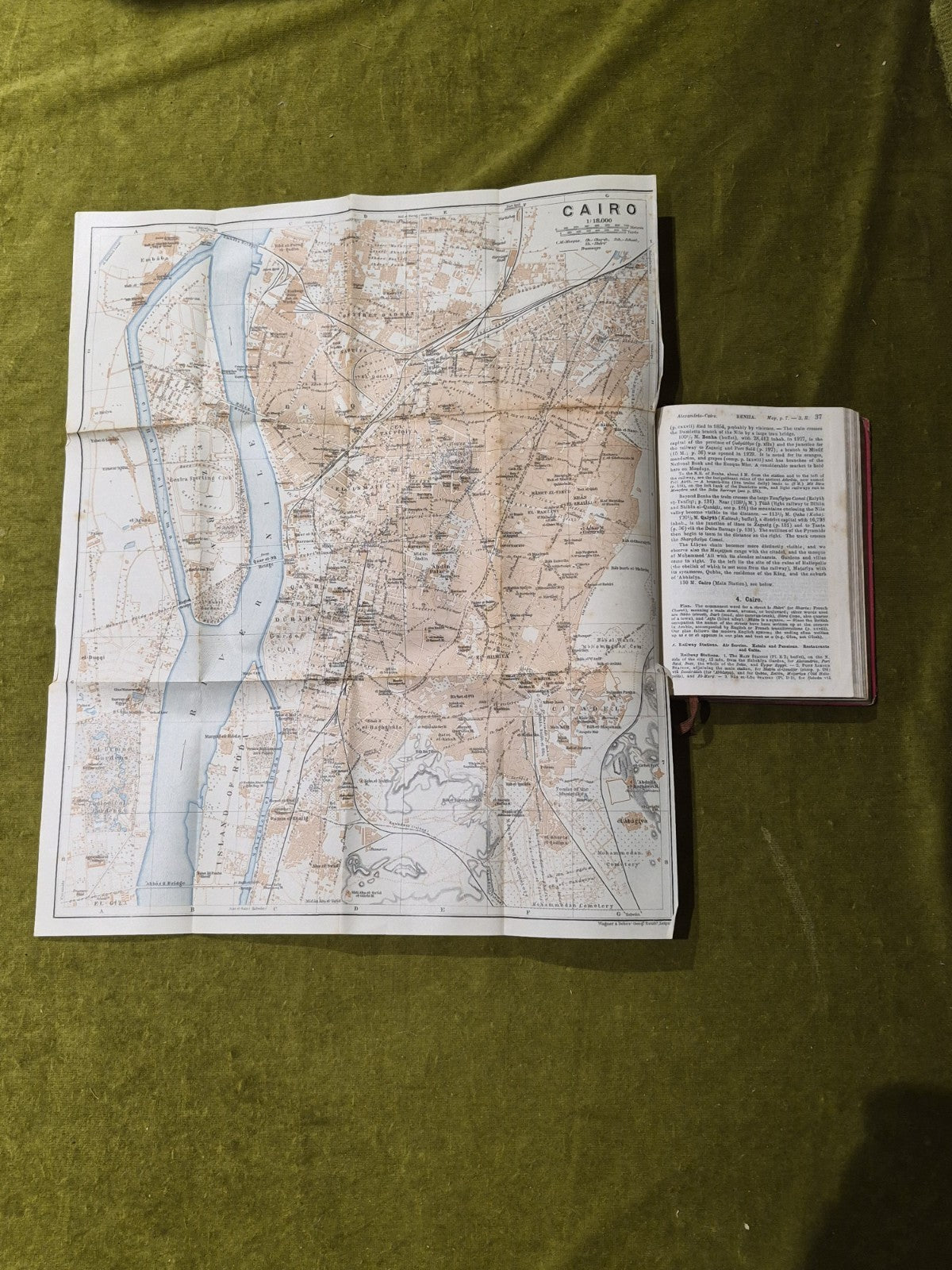 Baedeker's Egypt & the Sudan 8th Revised Edition 1929 HB DJ5
