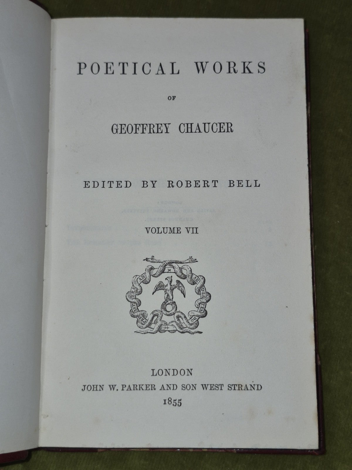 Poetical Works of Geoffrey Chaucer Robert Bell 1855 Set of 7 Books11