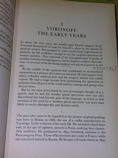 The Monkey Gland Affair by David Hamilton (1986) Chatto & Windus6