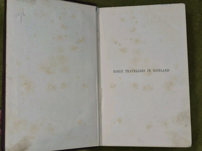 Early Travellers in Scotland Hume Brown David Douglas 18915