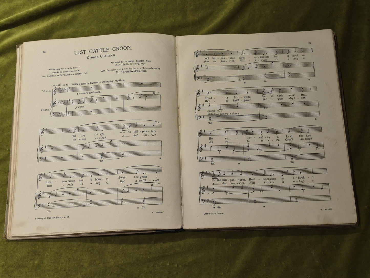 Songs of the Hebridies Volume 3 - Marjory Kennedy-Fraser 1921 Hardcover6