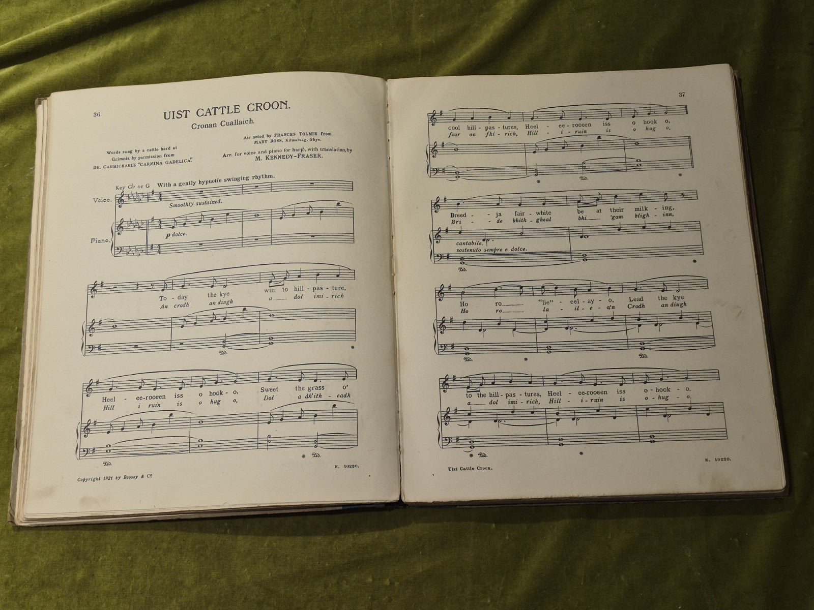 Songs of the Hebridies Volume 3 - Marjory Kennedy-Fraser 1921 Hardcover6