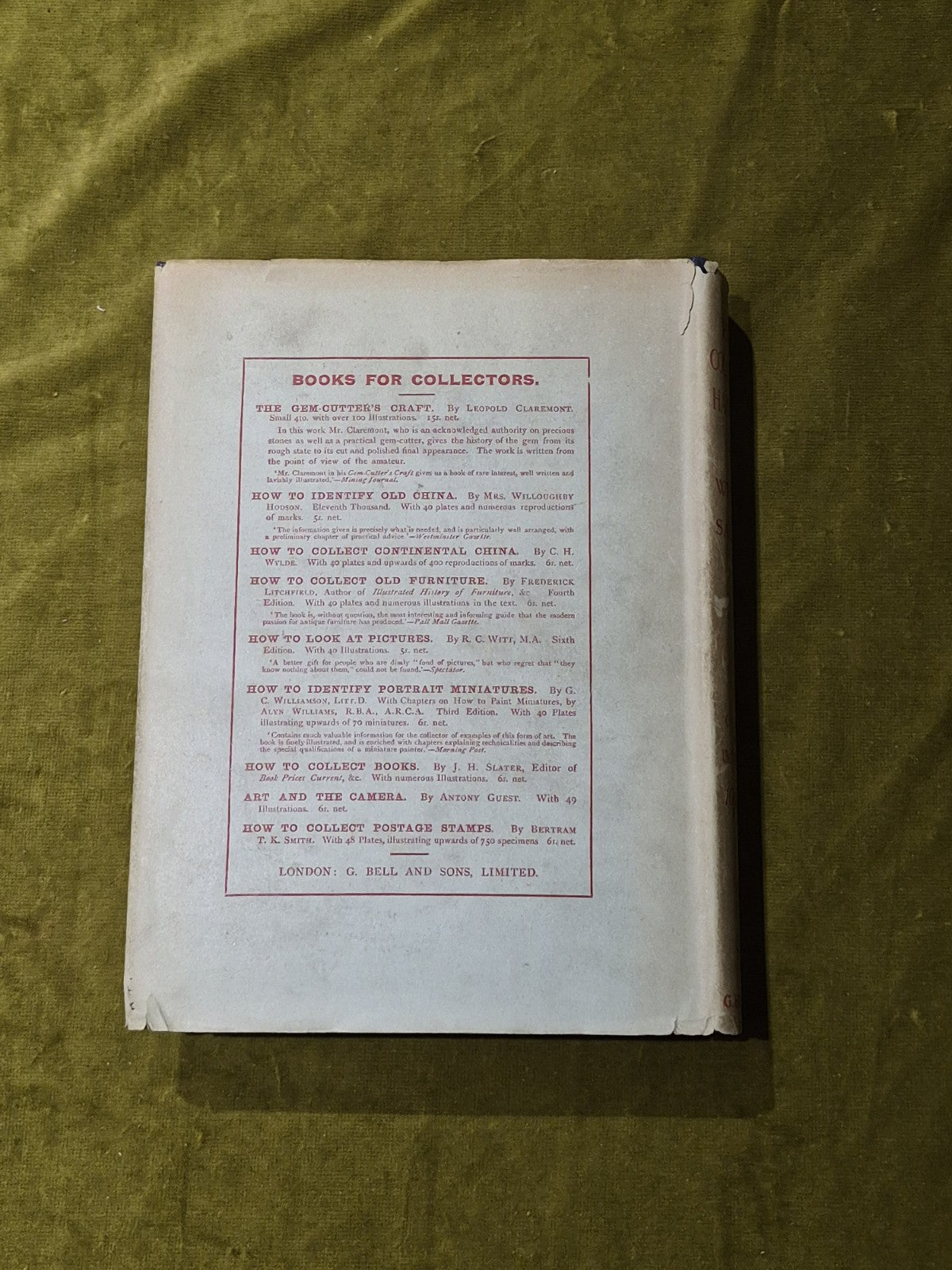 Print Collector's Handbook, Whitman and Salaman, 6th edition, 1912, with DJ1