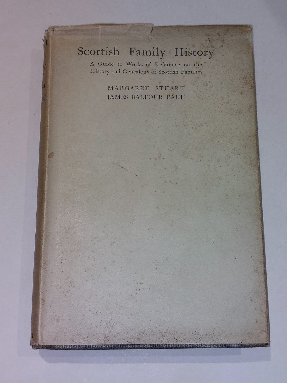 Scottish Family History By M Stuart (1930) [Oliver & Boyd] Hb Book With Dj0