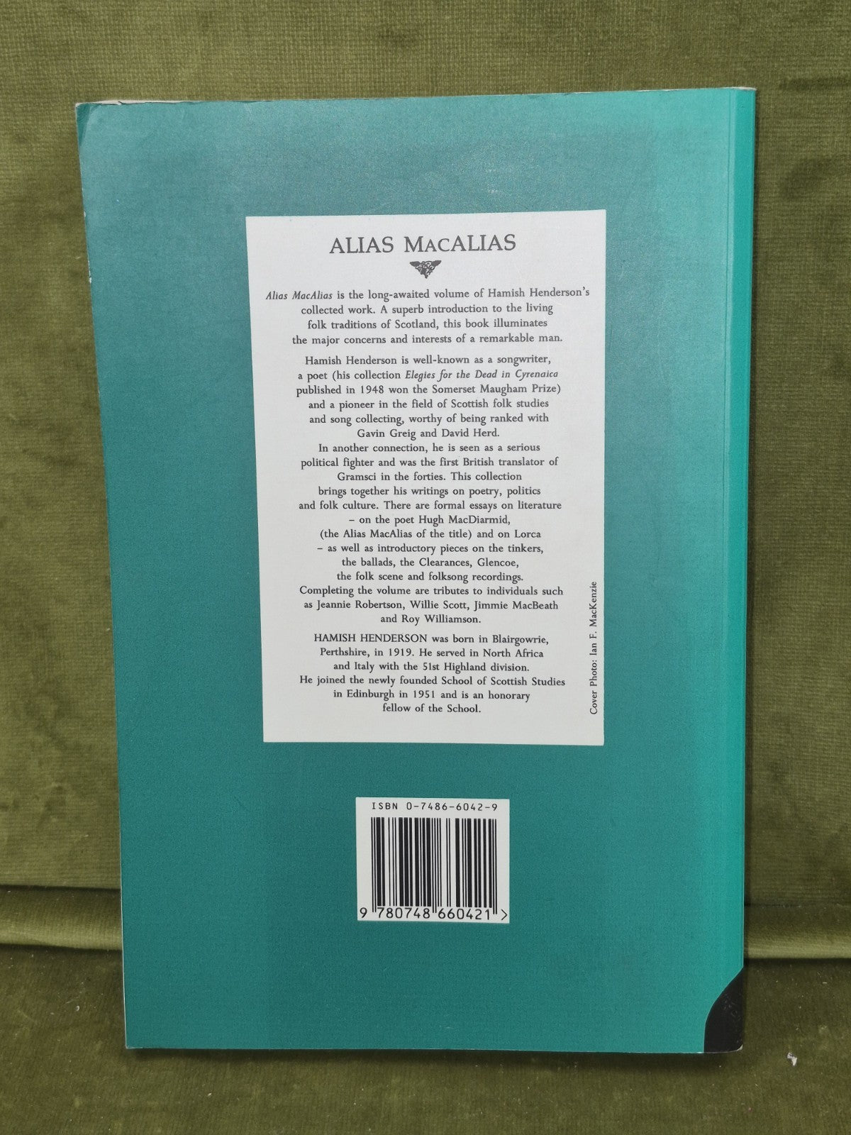 Alias MacAlias Writings on Songs Folk and Literature Hamish Henderson1