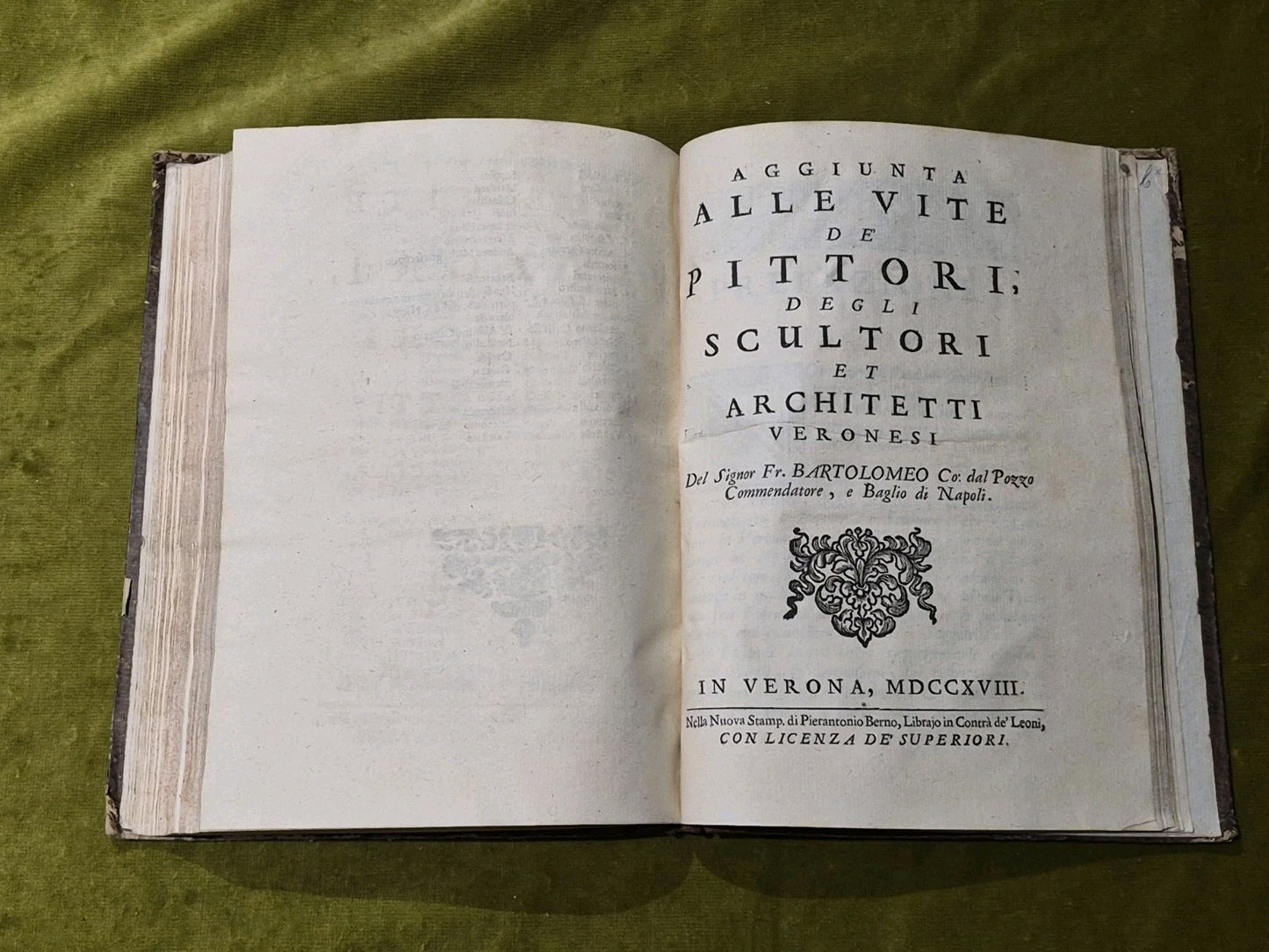Le Vite dei Pittori Scultori et Architetti Veronesi - 1743 antiquarian hardcover6