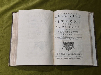 Le Vite dei Pittori Scultori et Architetti Veronesi - 1743 antiquarian hardcover6