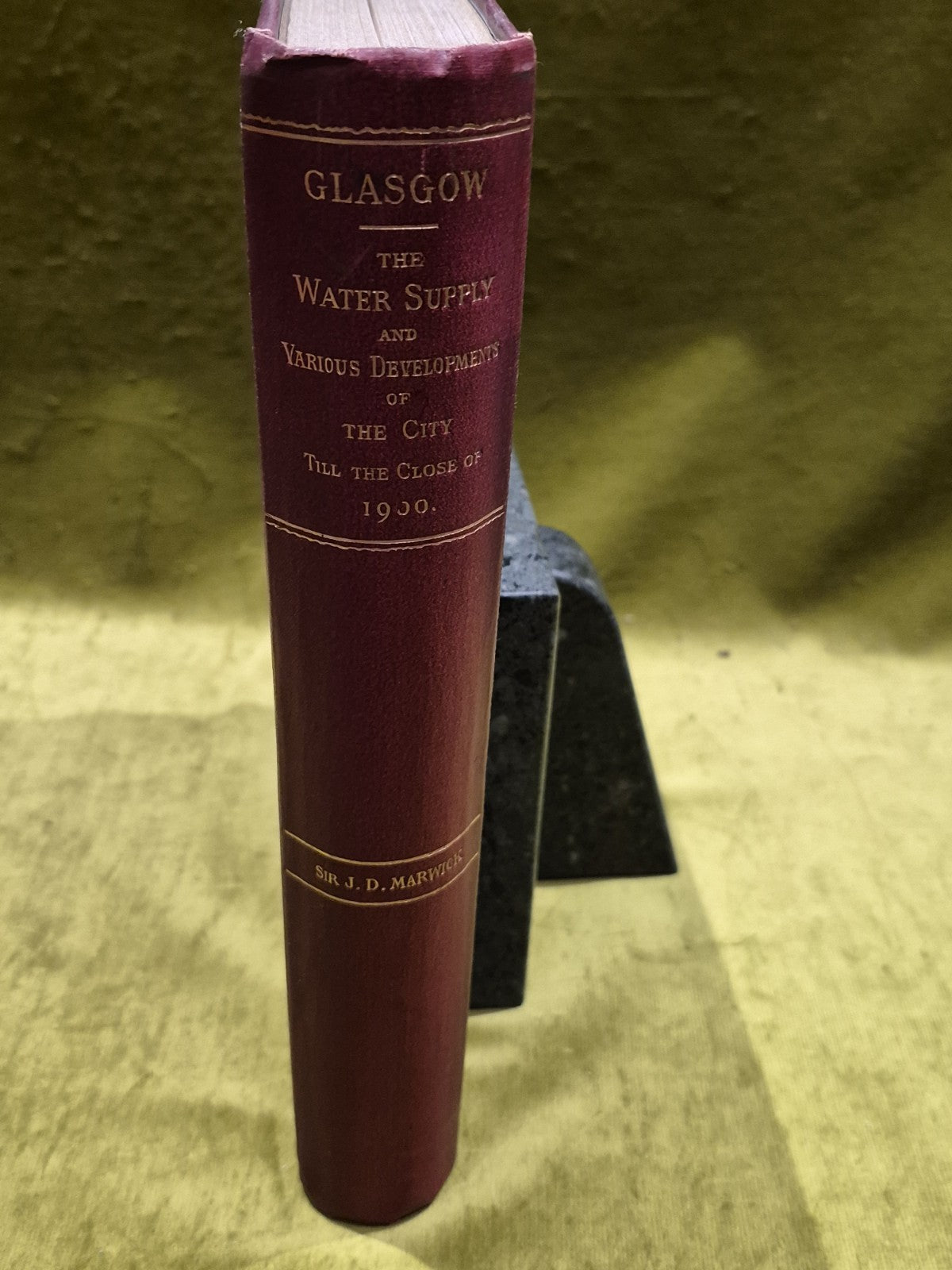 Glasgow: The Water Supply of the City by Sir James Marwick (1901) 1st Ed Hb Book3