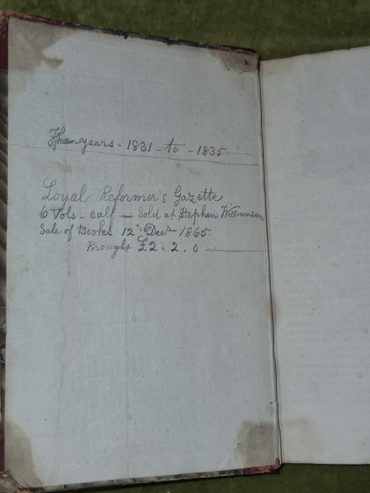 The Loyal Reformers' Gazette Glasgow First 5 Volumes 1831-18359