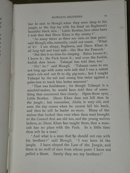 Jungle Book First Edition Kipling 1989 Seventh Impression 9