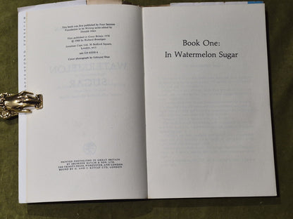 Richard Brautigan : In Watermelon Sugar 1st UK Edition Cape PROOF COPY SC DJ5