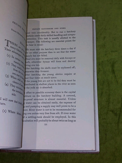 Fishing In The Making  :  Management of Chalk Streams  L. R. Peart 1st Ed 1937 5