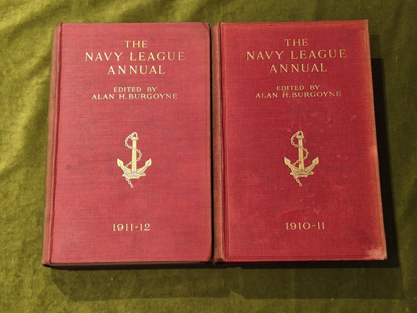 THE NAVY LEAGUE ANNUAL 1910 - 11 & 1911 - 12  Hardcover Ed. Alan H. Burgoyne 0
