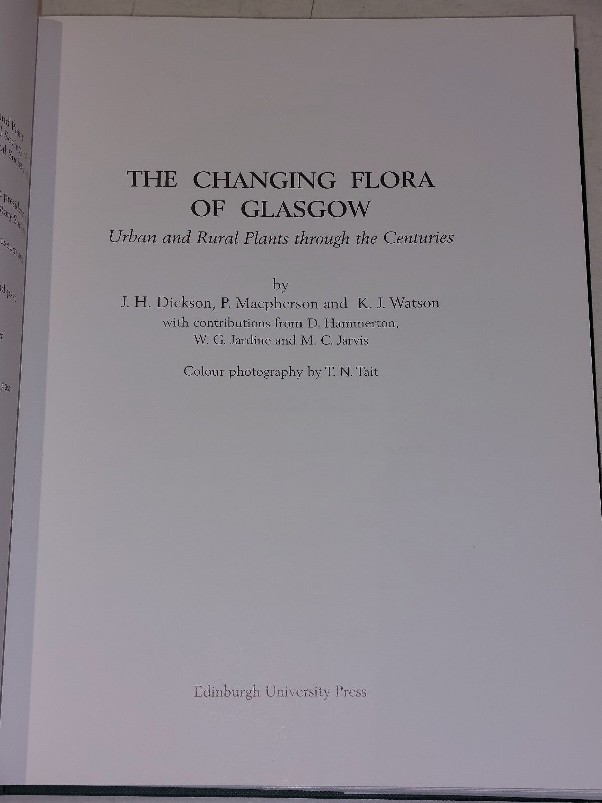 The Changing Flora of Glasgow: Urban and Rural Plants Through the Centuries Hb 2