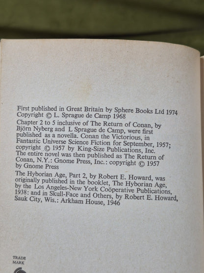 Conan First Editions 1974 Sphere Job Lot First 10 Books Paperback15