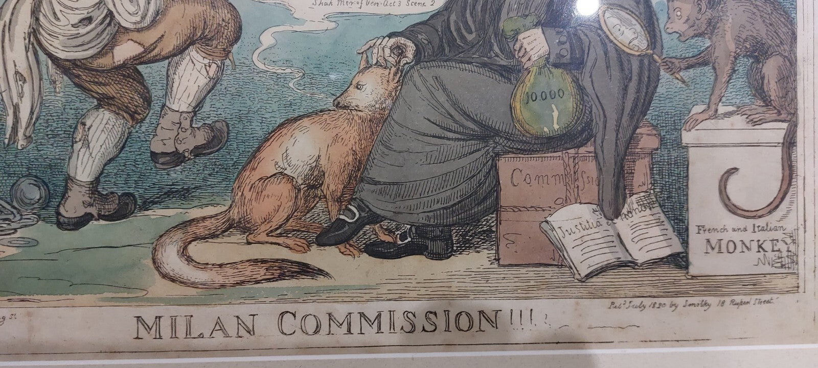 Issac Robert Cruickshank Original Hand Coloured Print MILAN COMMISSION!!! 18201