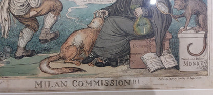 Issac Robert Cruickshank Original Hand Coloured Print MILAN COMMISSION!!! 18201