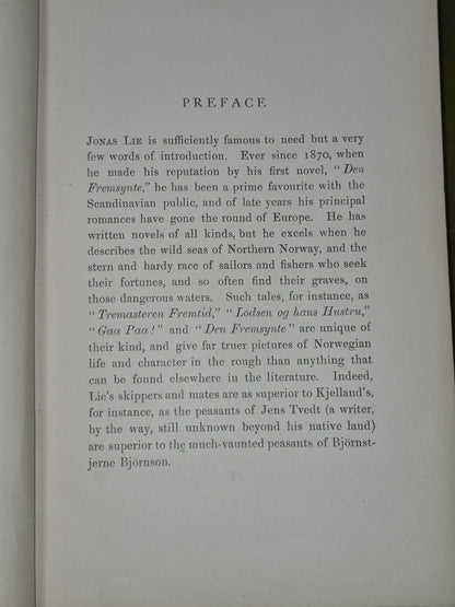 Weird Tales from Northern Seas from the Danish of Jonas Lie Nisbet Bain 18937