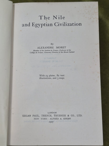 The Nile and Egyptian Civilization 1927 Alexandre Moret Kegan Paul4
