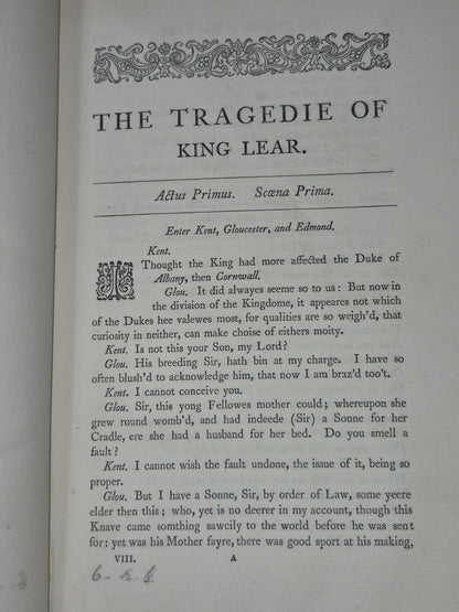 Plays of William Shakespeare Paterson Text of the First Folio c. 1880 Incomplete10