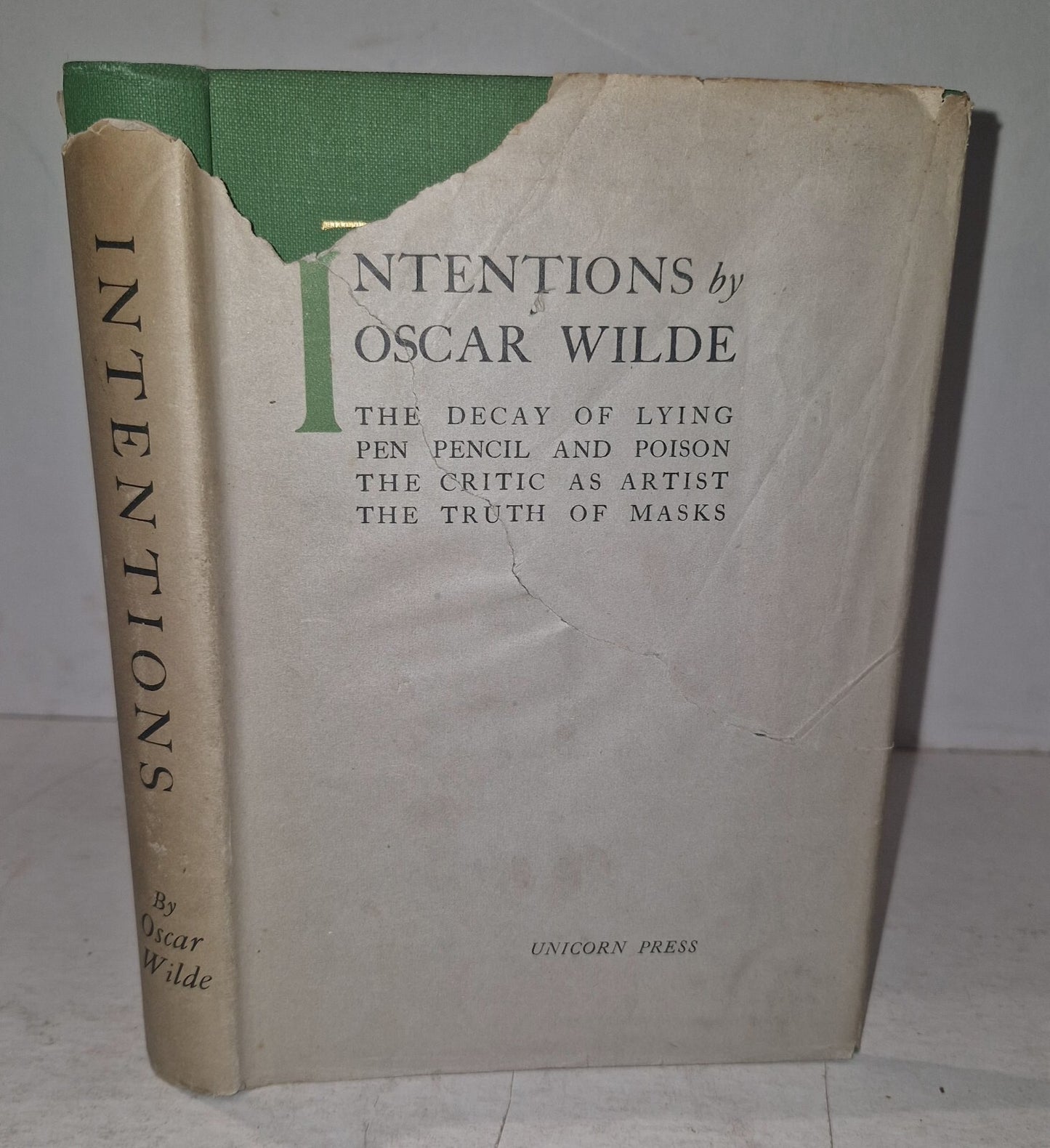 OSCAR WILDE  INTENTIONS  UNICORN PRESS 19450
