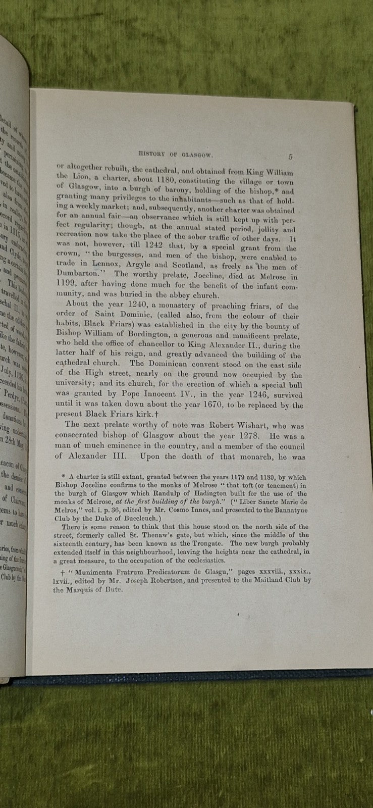 Sketches Of The History Of Glasgow By James Pagan 1847 - VGC 8