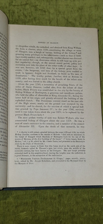Sketches Of The History Of Glasgow By James Pagan 1847 - VGC 8