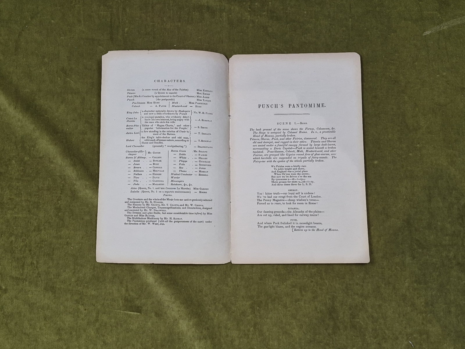 Punch's Pantomime or Harlequin King John & Magna Charta 1843 2nd Script in Wraps2