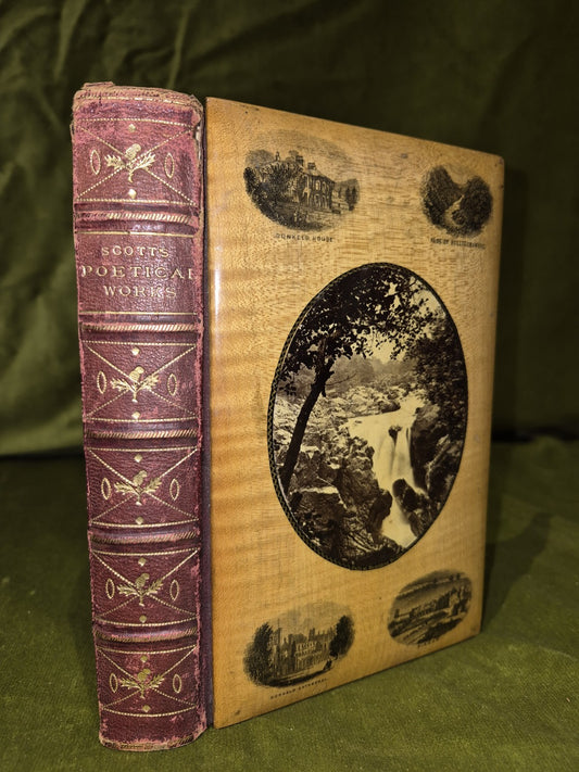 MAUCHLINE  WARE Poetical Works Of Sir Walter Scott  engravings - Gall & Inglis0