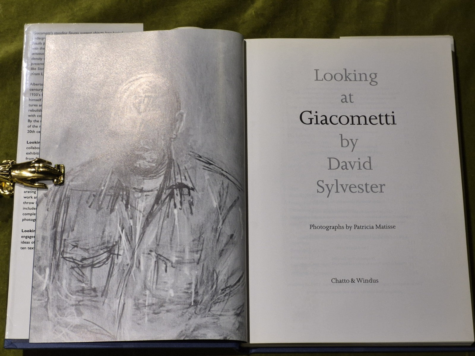 Looking at Giacometti by Sylvester, David 1st HB/DJ3