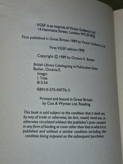 Dawn Rites Imago - Xenogenesis Trilogy  Octavia Butler - VGSF, 1988/89/907