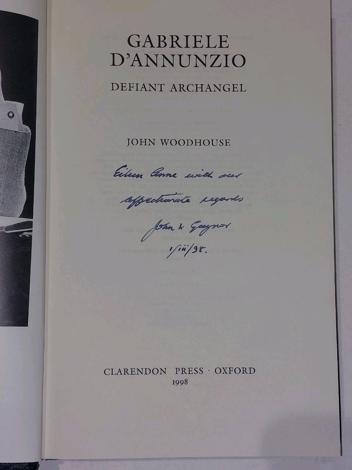 Gabriele D'Annunzio: Defiant Archangel by John Woodhouse (1998)5