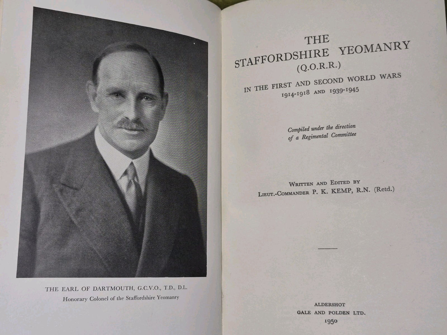 The Staffordshire Yeomanry in the First and Second World Wars 1950 Kemp5
