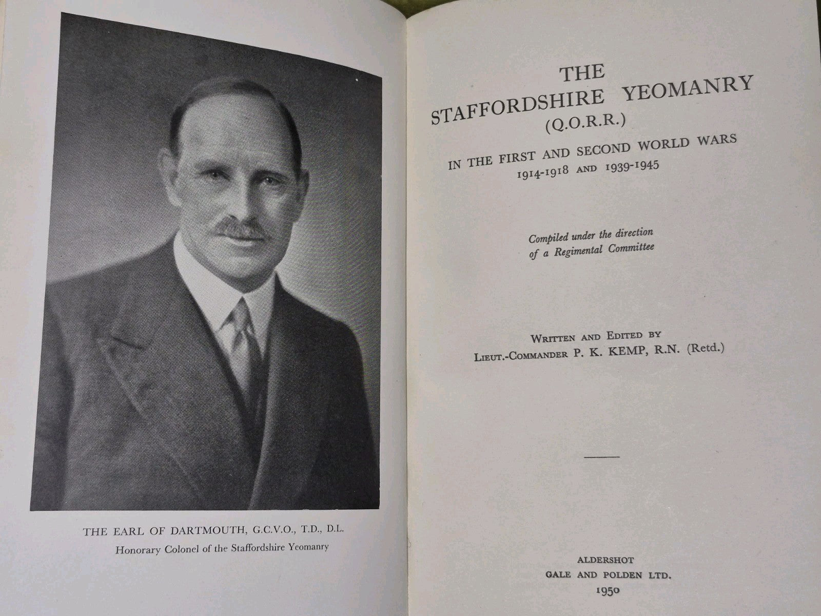 The Staffordshire Yeomanry in the First and Second World Wars 1950 Kemp5