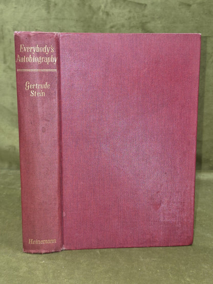 Everybody's Autobiography by Gertrude Stein - Heinemann, 1938 - 1st UK Edition0