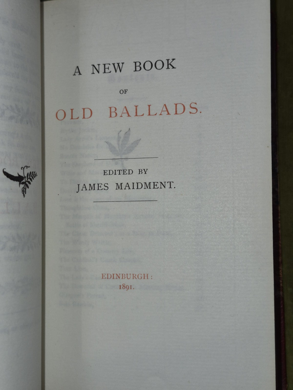The Ballad Book Bibliotheca Curiosa Edmund Goldsmid 1891 Ritchie Kinloch6