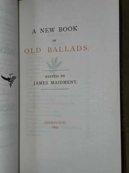 The Ballad Book Bibliotheca Curiosa Edmund Goldsmid 1891 Ritchie Kinloch6