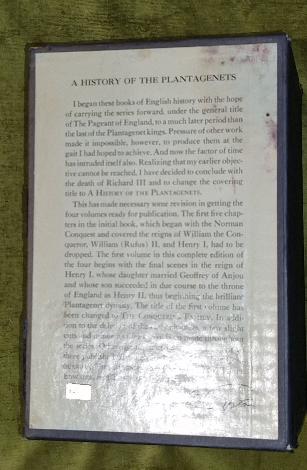 The History of the Plantagenets by Thomas B. Costain (1962) 4 Vol Set - Slipcase17