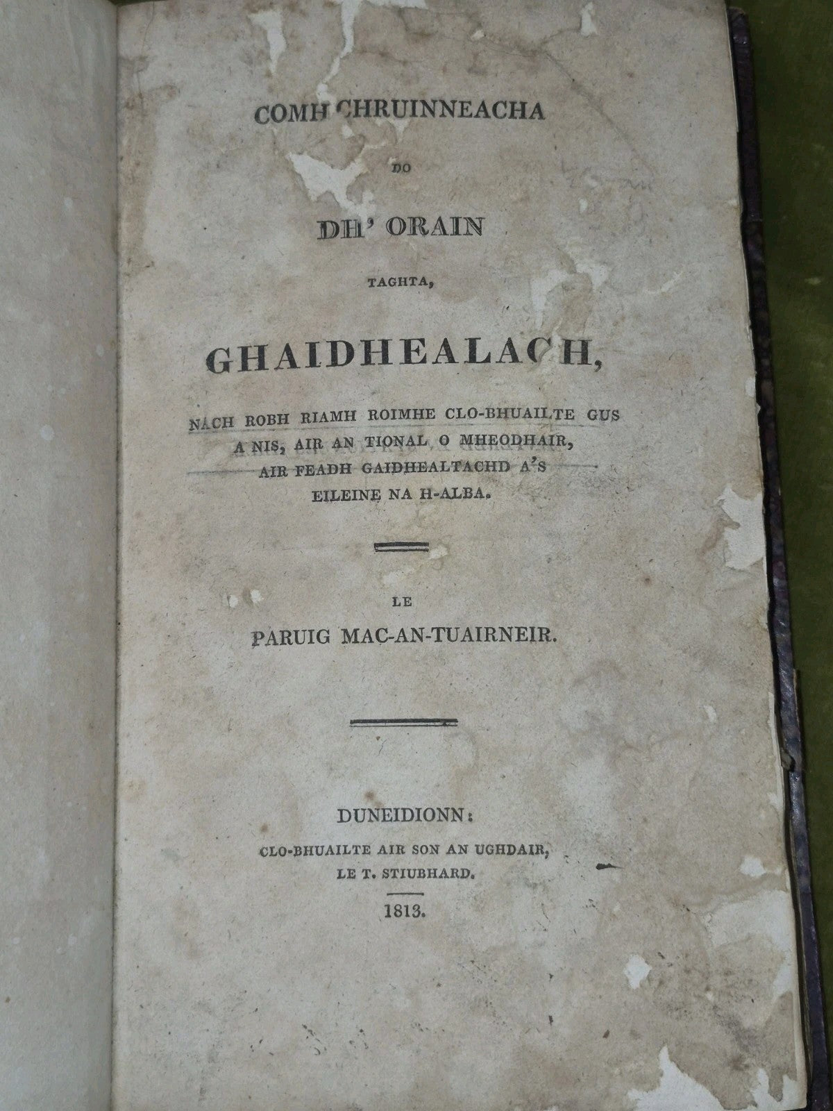 Comhchruinneacha no Dh'Orain Taghta Ghaidhealach 1813 First Patrick Turner4