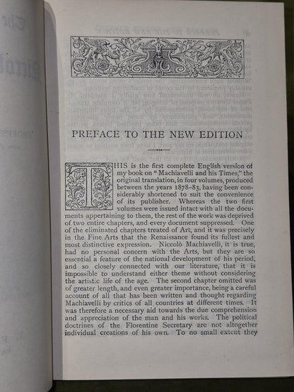 Life & Times of Machiavelli, Savonarola by Professor Villari (c. 1900)11