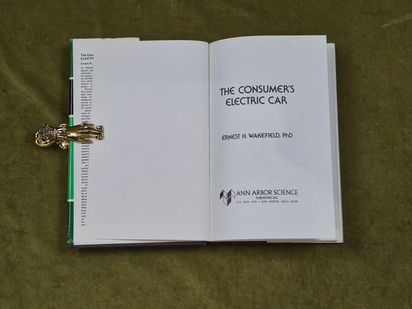 The Consumer's Electric Car - Ernest H. Wakefield , Ann Arbor + Pamphlet 1977 DJ4