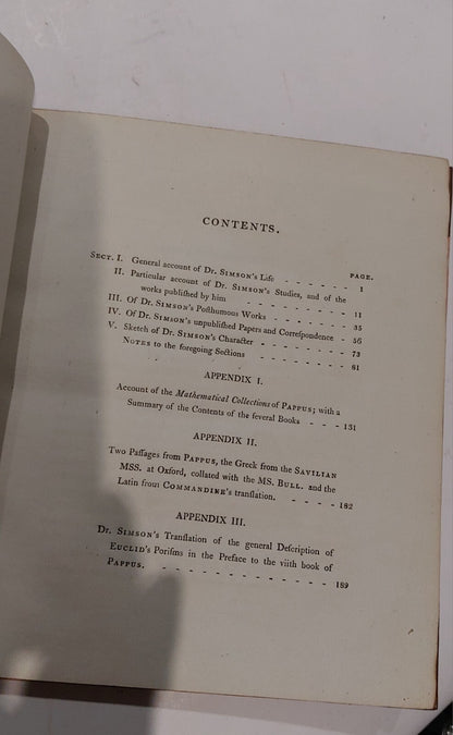 Life And Writings Of Robert Simson M.D. By Rev William Trail 1812 First Edition 6
