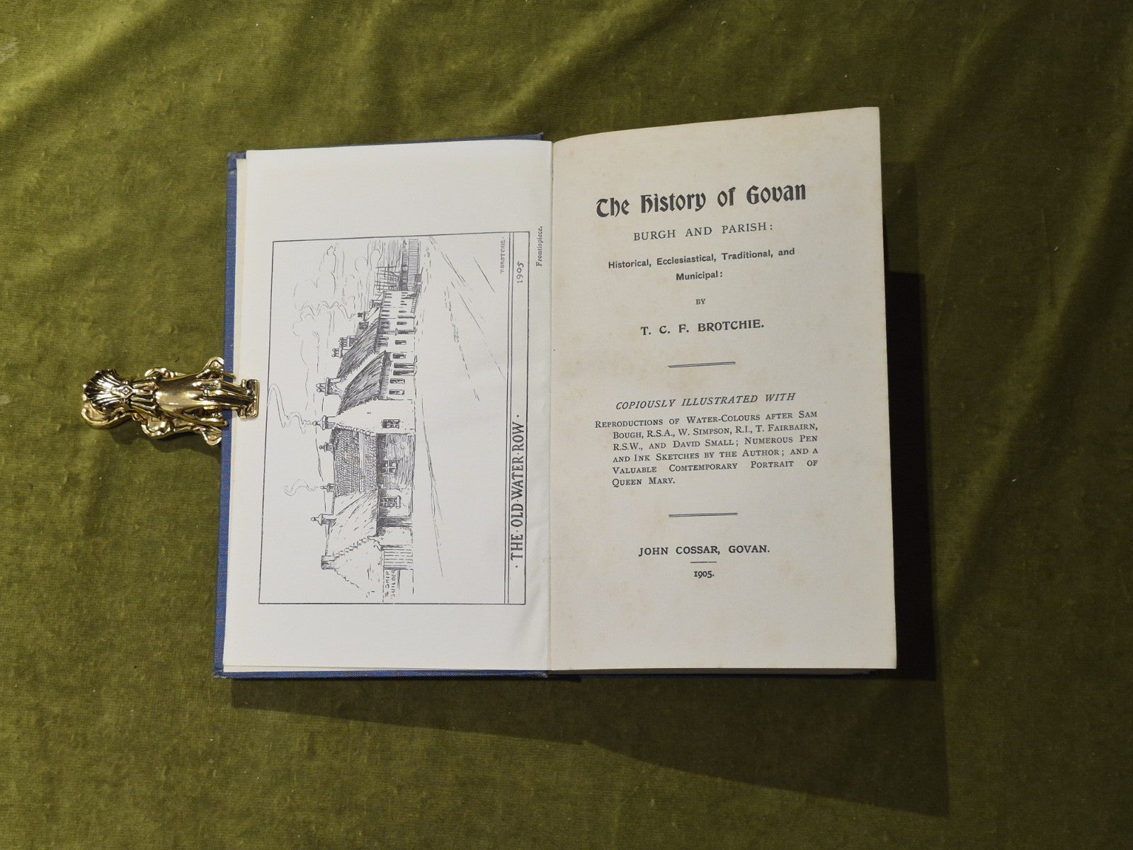 The History Of Govan Burgh And Parish By T C F Brotchie (1905) [John Cossar] HB3