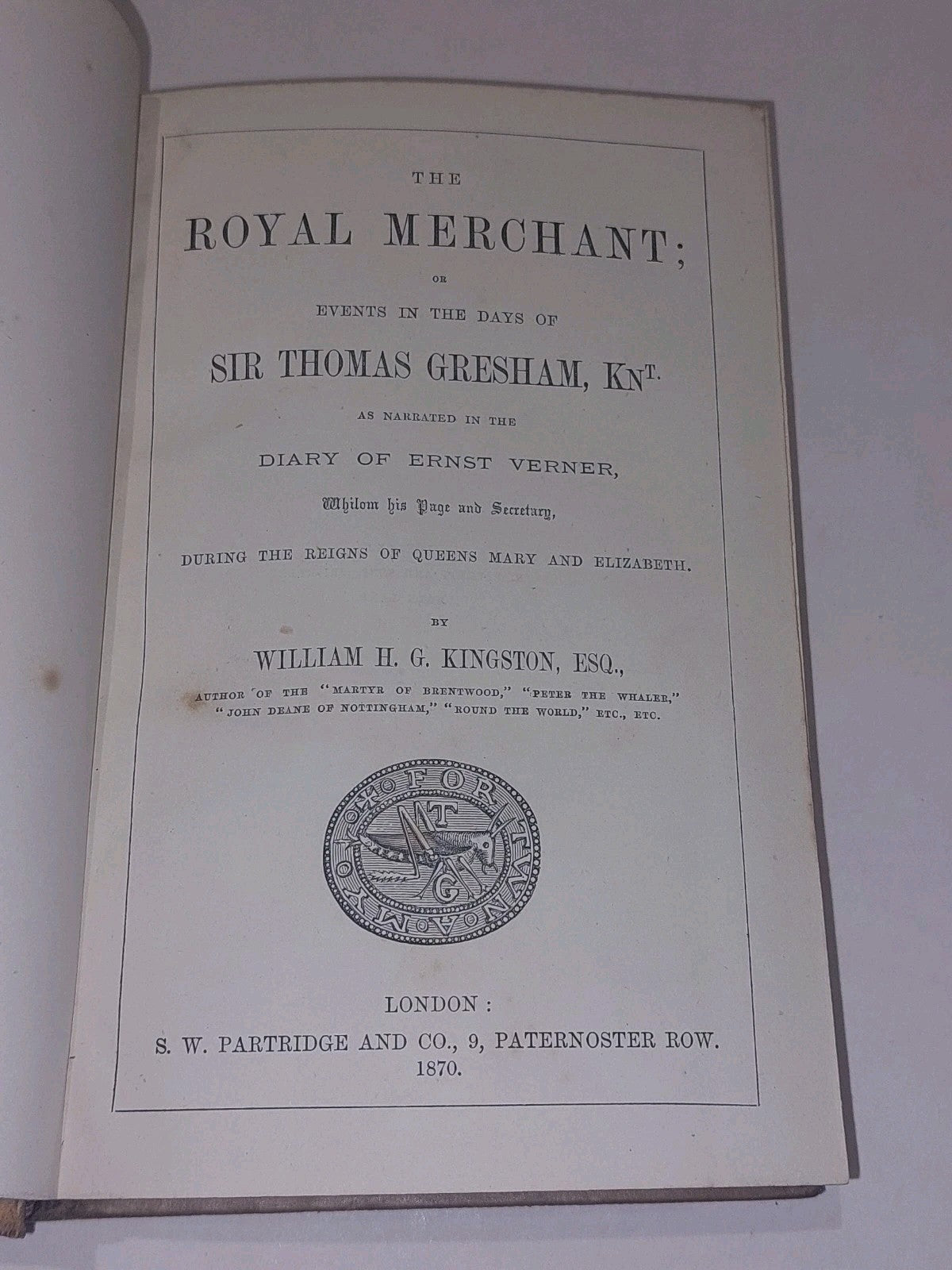 The Royal Merchant By William Henry Giles Kingston (1870) Hb Leather Book3