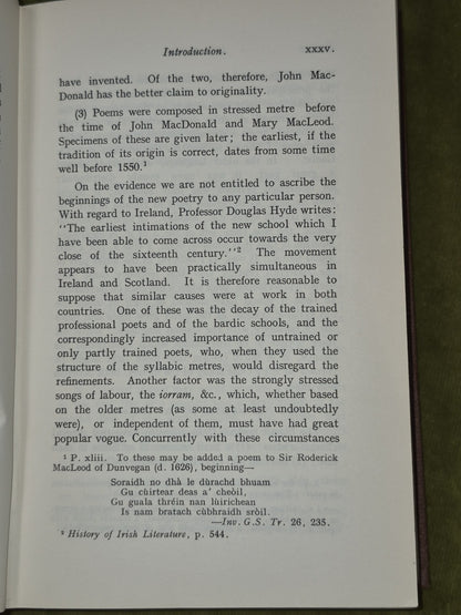 Bardachd Ghaidhlig Specimens of Gaelic Poetry William Watson 1959 Third Edition5